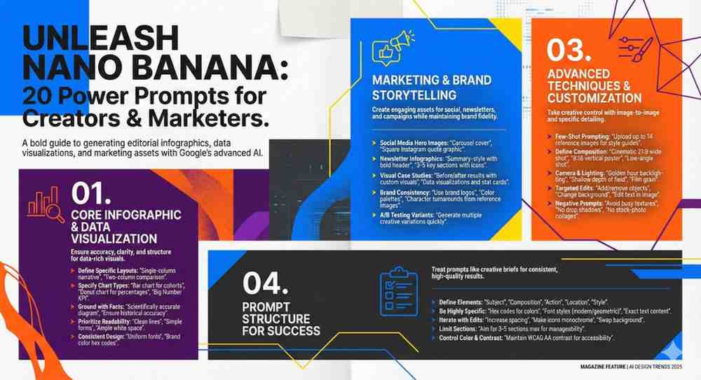 20 Google Nano Banana Infographic Generation Prompts For Creators And Marketers