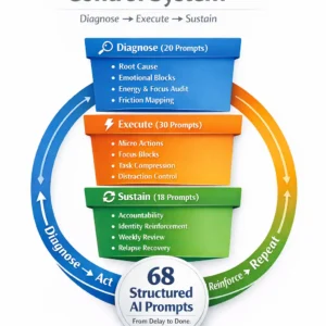Procrastination Control System™: 68 AI Prompts to Move from Delay to Done