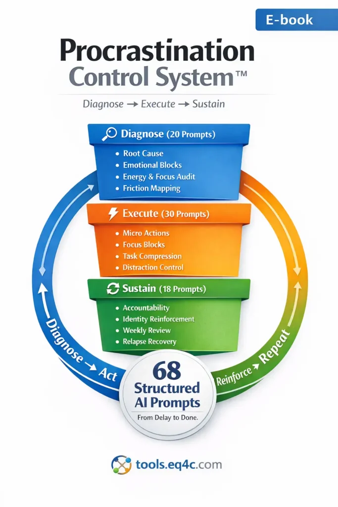 Procrastination Control System™: 68 AI Prompts to Move from Delay to Done