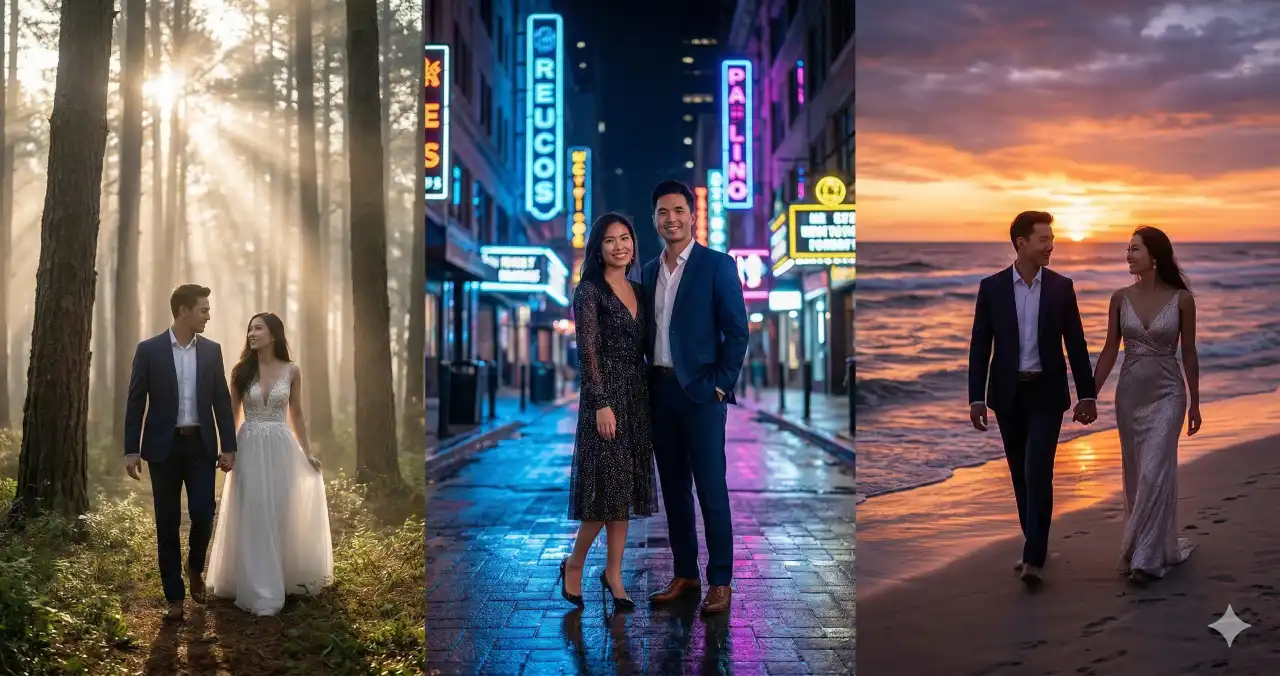 10 Google Nano Banana Prompts for Pre-wedding Photoshoot