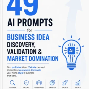 49 AI Prompts for Business Idea Discovery, Validation & Market Domination